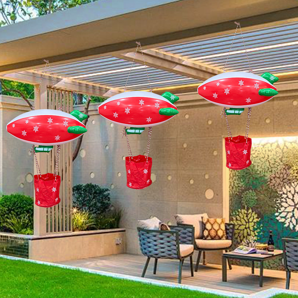 Inflatable Christmas Spaceship Decoration – Outdoor Blow-Up Yard Display for New Year and Winter Décor, Holiday Garden Inflatable Model