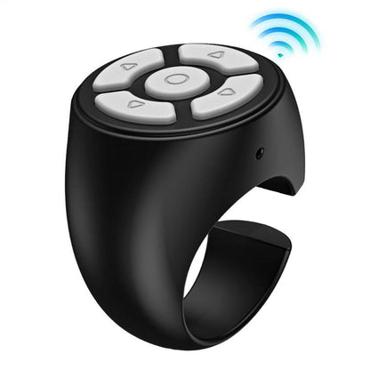Wireless Remote Control Finger Ring – Rechargeable Bluetooth Camera Shutter & Smartphone Page Turner for Video Apps, Portable Gadget