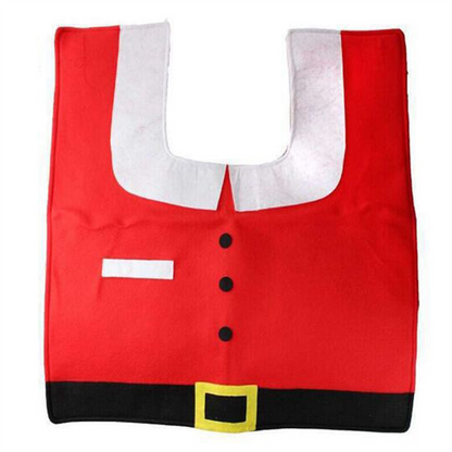 Cute Santa Toilet Seat Cover Set – Christmas Bathroom Flannel Mat & Lid Decor, Festive Holiday Accessories for Home & New Year Parties