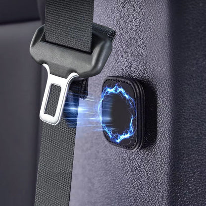 Magnetic Car Seat Belt Holder – PU Leather Safety Belt Limiter Clip Designed to Prevent Sliding, Falling and Uncomfortable Seatbelt Movement