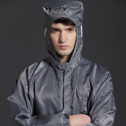 Unisex Hooded Cleanroom Coveralls – Dust-Proof Anti-Static One-Piece Work Uniform for Clean Environments, Protective Tasks and Professional Workplace Wear