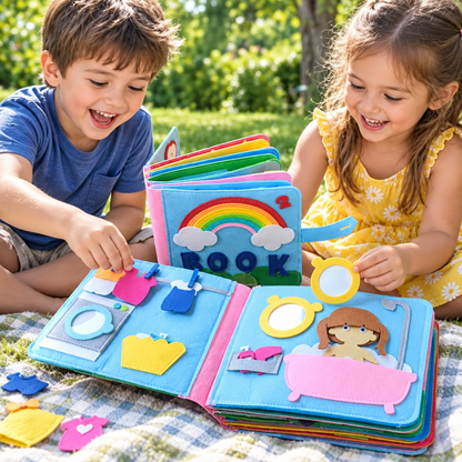 Felt Cloth Activity Book – 3D Soft Educational Baby Toy for Sensory Exploration, Early Learning, Quiet Play and Hands-On Development