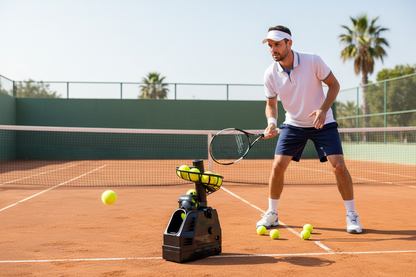 Automatic Tennis Ball Launcher – Remote Control Portable Tennis Training Machine for Solo Practice, Serving Drills and Skill Improvement