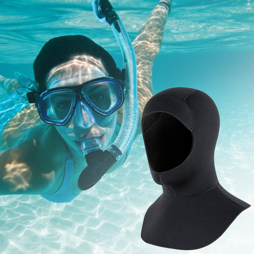 Neoprene Diving Hood – 3mm/5mm Stretchy Thermal Wetsuit Cap for Men and Women, Cold Water Scuba Diving, Swimming, Snorkeling and Surfing