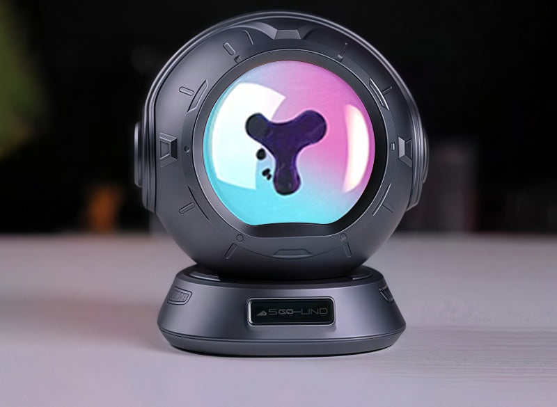 Dancing Ferrofluid Speaker – Colorful LED Reactive Desktop Speaker with Adjustable Visual Modes for Mesmerizing Home Decor