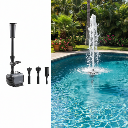 Submersible Water Fountain Pump – Compact Pump for Garden Ponds, Aquariums, Fish Tanks, Sumps and Waterfalls with Reliable Continuous Circulation