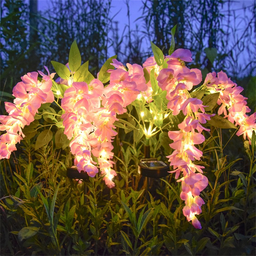 Solar Garden Flower Lights – 4 Branch Waterproof Outdoor LED Decoration for Patio, Yard & Pathway