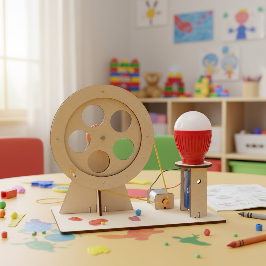 DIY Hand-Crank Generator Kit – Educational Science Experiment Model for Kids, Ideal STEM Toy for School Projects & Creative Learning