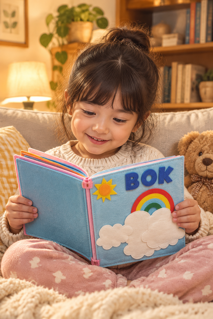 Felt Cloth Activity Book – 3D Soft Educational Baby Toy for Sensory Exploration, Early Learning, Quiet Play and Hands-On Development