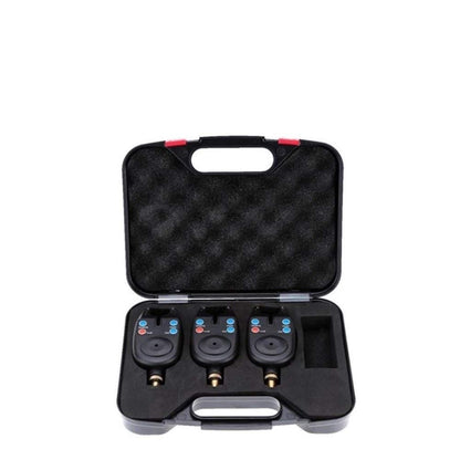 Waterproof Night Light Fishing Bite Alarm – 3-Pack Black Koi Pike Coarse Fishing Alarms with High-Sensitivity Alert System for Nighttime Fishing