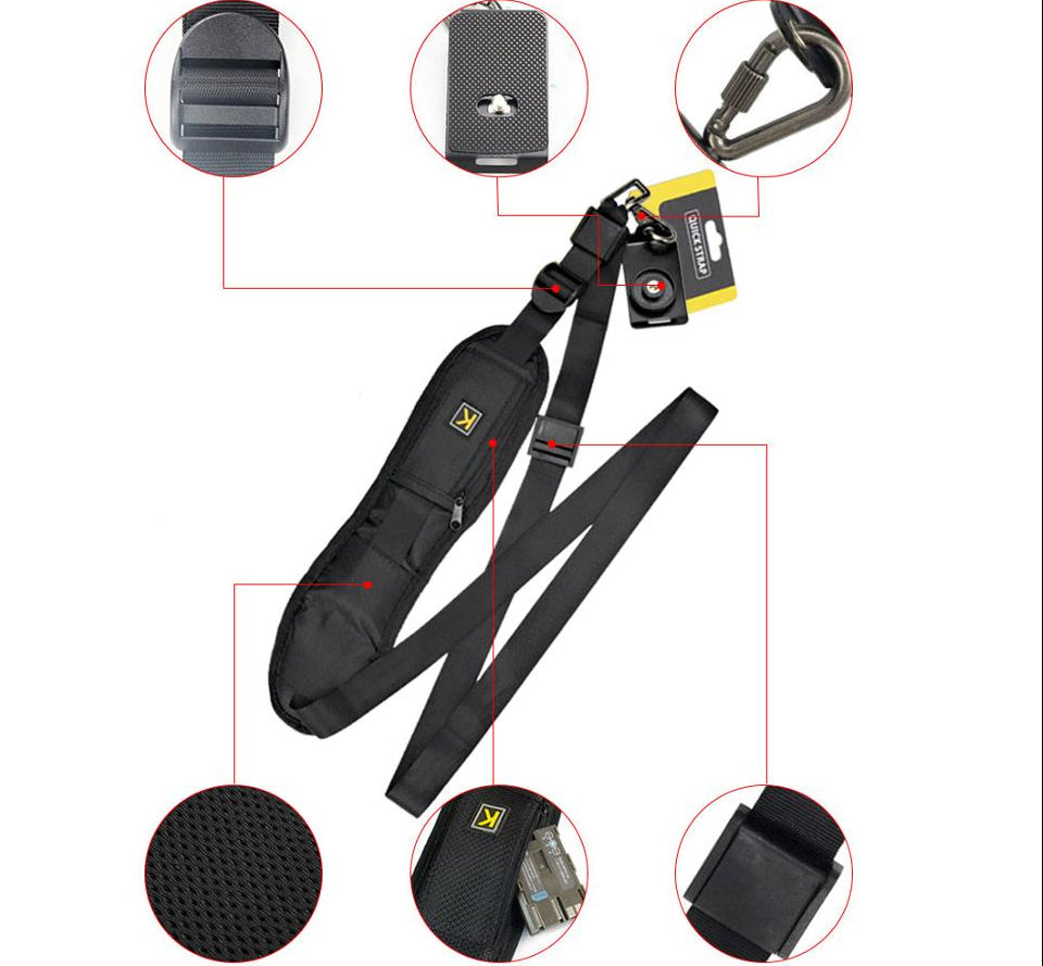 Adjustable SLR Camera Strap – Anti-Slip Neck and Shoulder Sling Belt for Canon, Nikon and Sony Cameras, Travel and Photography