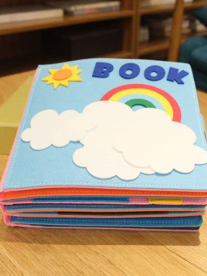 Felt Cloth Activity Book – 3D Soft Educational Baby Toy for Sensory Exploration, Early Learning, Quiet Play and Hands-On Development