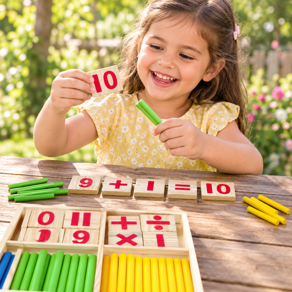 Kindergarten Counting Sticks – Educational Math Learning Toy for Children with Number Practice, Sorting, Early Arithmetic and Hands-On Classroom Activities