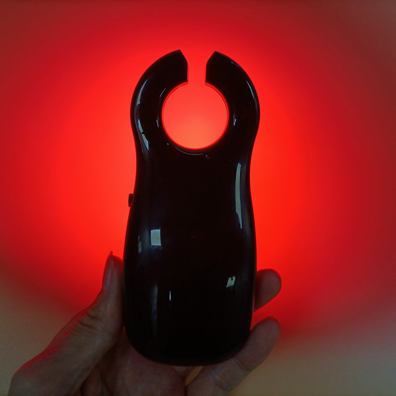 Handheld Vein Finder - Rechargeable Red-Light Vein Illuminator with an Open LED Ring Head