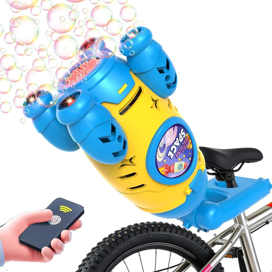 Automatic Bubble Machine Gun – Handheld Remote-Controlled Toy with Lights for Kids Outdoor Play, Birthday Parties and Summer Fun