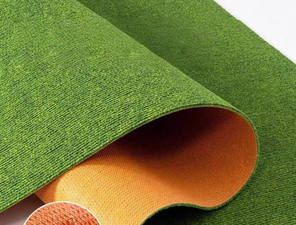Faux Grass Area Rug – Non-Slip Artificial Turf Mat for Indoor and Outdoor Spaces, Doorways, Bedrooms and Noise-Reducing Floor Decor