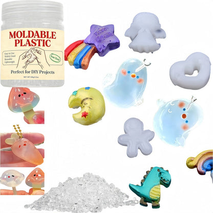 Reusable Thermoplastic Pellets – Transparent Moldable Craft Granules for DIY Projects, Temporary Repairs, Custom Shapes and Creative Handcraft Applications