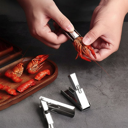 Stainless Steel Crawfish Peeler – Easy Seafood Shelling Tool for Crayfish, Lobster and Kitchen Food Preparation, Compact Cooking Gadget
