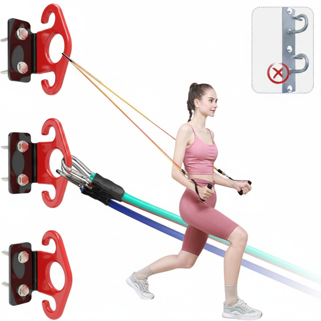 Wall Mount Resistance Band Anchor – Heavy-Duty Iron Exercise Hook for Home Gym Strength Training, Body Shaping, Fitness Workouts and Cable Exercises