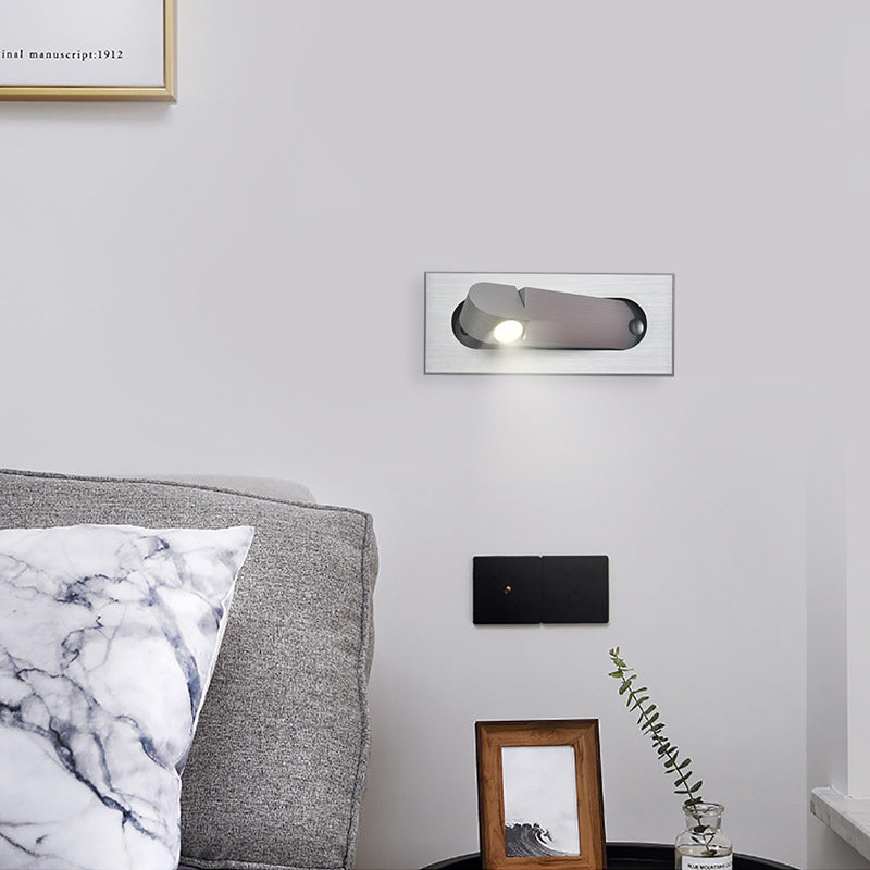 Modern LED Wall Light – Adjustable Recessed Indoor Lamp for Bedroom Bedside Reading, Hotels and Contemporary Home Interior Lighting