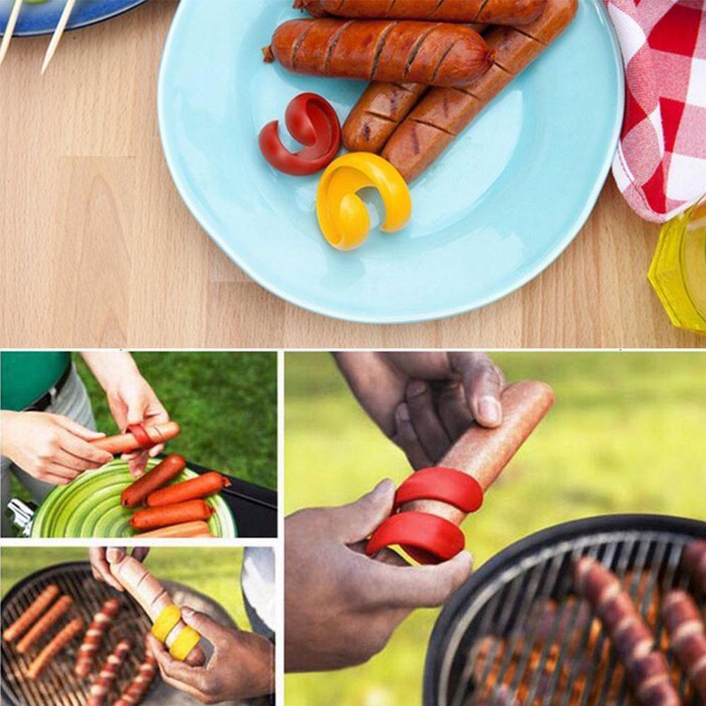 Silicone Hot Dog Slicer & Sausage Cutter – Innovative Barbecue Tool for Camping, Grilling & Perfectly Shaped Hot Dogs