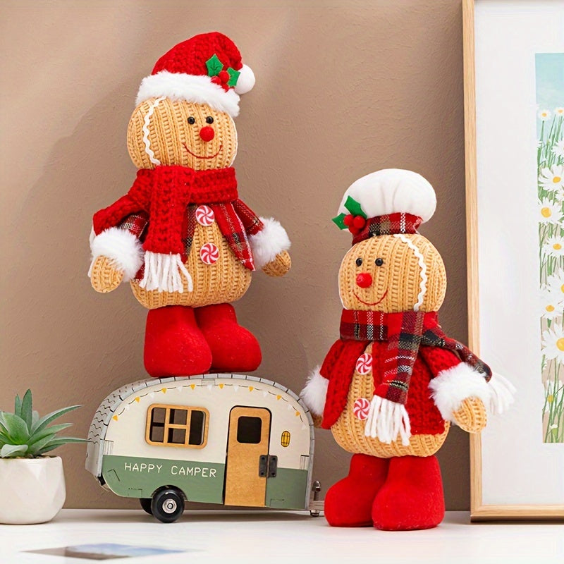 Christmas Gingerbread Doll Figurine – Cute Creative Holiday Ornament for Home, Tabletop Display, Window Decoration & Festive Christmas Décor