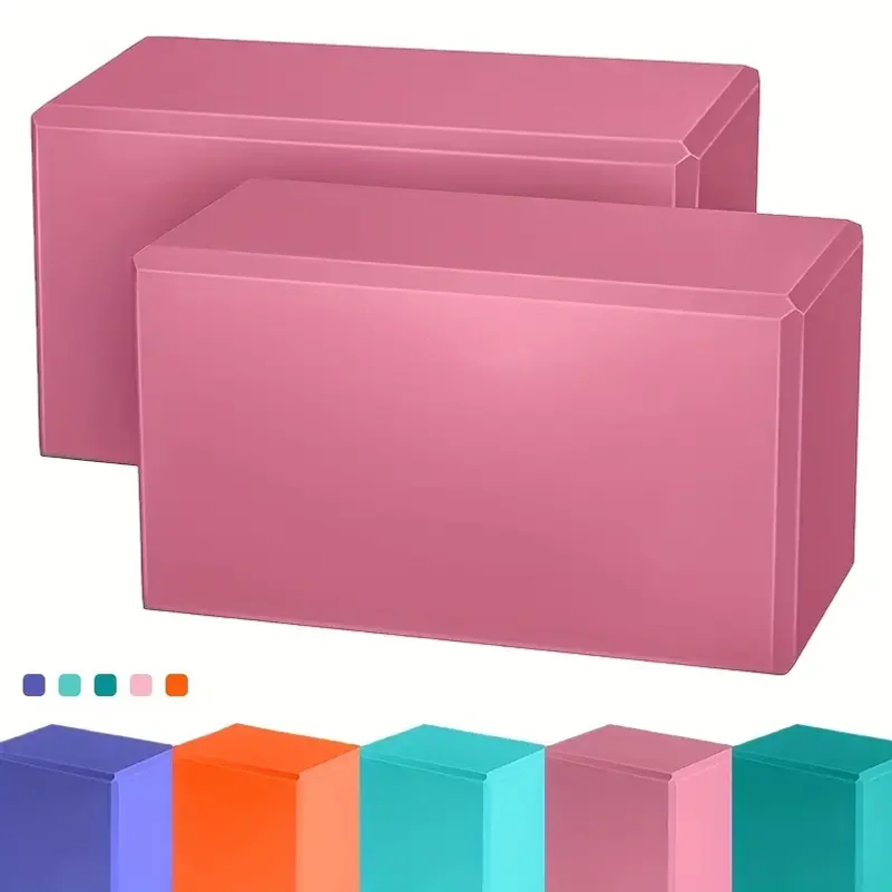 Foam Yoga Blocks – Supportive Pilates and Fitness Bricks for Stretching, Balance, Flexibility, Body Shaping and Home Gym Training