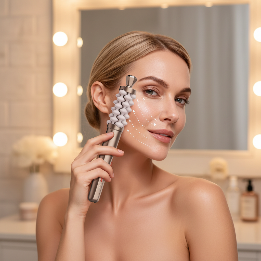 Face and Neck Massage Stick – Dual-Purpose Electric Beauty Tool for Gentle Firming Massage, Relaxation and Convenient At-Home Skin-Care Routines