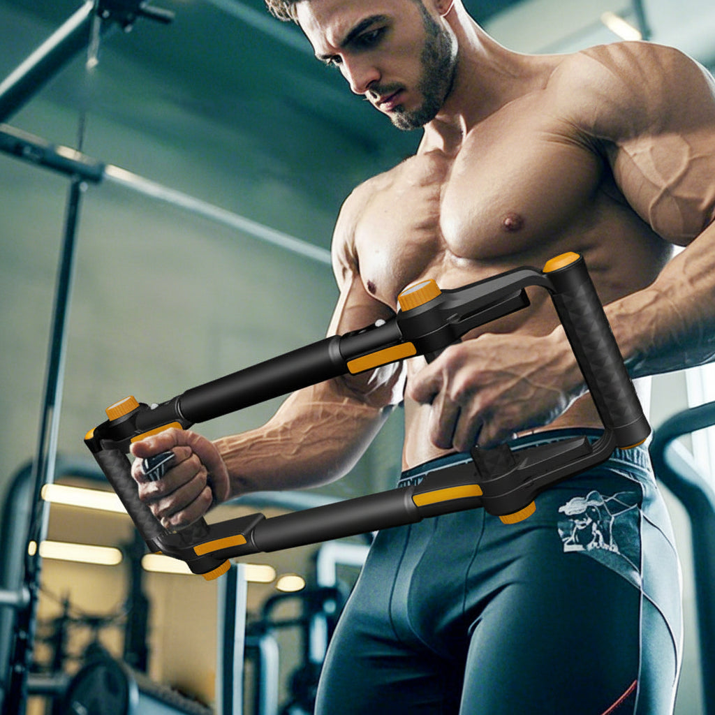 Adjustable Arm Strength Trainer – Push Up Support Frame with Spring Resistance for Home Fitness and Muscle Building