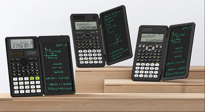 Foldable Scientific Calculator – 2-in-1 240-Function Calculator with 6-Inch LCD Writing Tablet for Students, Teachers and Office Work