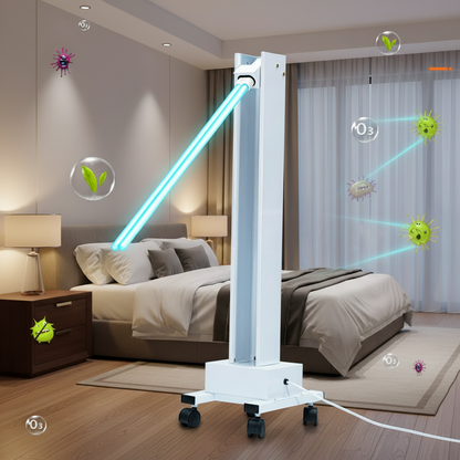 High-Power UV Disinfection Lamp – Mobile Germicidal Ozone Sterilization Light for Offices, Factories, Schools and Large Indoor Sanitizing Applications