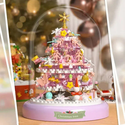Christmas Diamond Blocks Toy Set – DIY Building Blocks Christmas Tree Store for Kids, Holiday Gift & Creative Learning Play