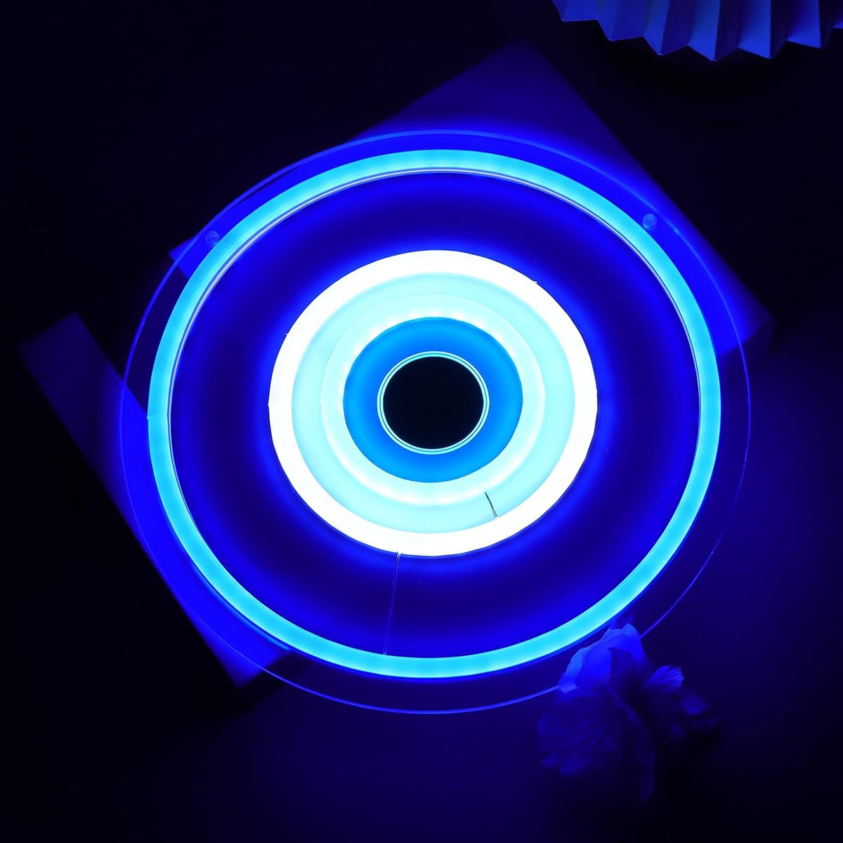 Dimmable Evil Eye Neon Sign – USB LED Wall Light for Bars, Garages, Bedrooms, Cafes and Man Caves with Mystical Home Decor