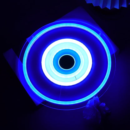 Dimmable Evil Eye Neon Sign – USB LED Wall Light for Bars, Garages, Bedrooms, Cafes and Man Caves with Mystical Home Decor