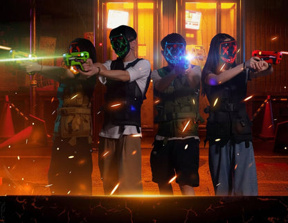 Interactive Infrared Laser Tag Set - Battle Game with Electronic Blasters for Kids Group Play and Family Fun