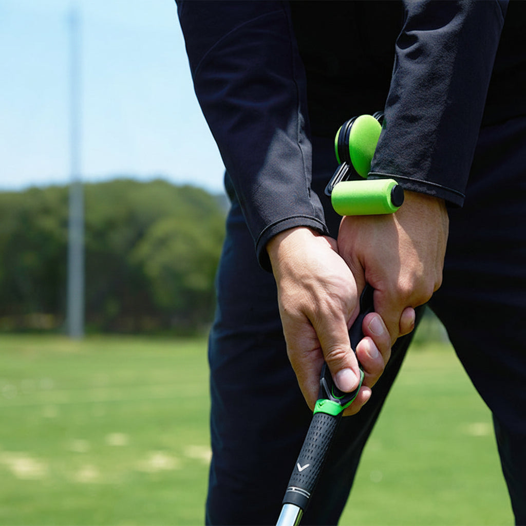 Golf Swing Trainer and Groove Tool – Posture Corrector with Club Cleaner and Sharpener for Practice, Alignment and Better Swing Mechanics