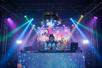 RGBW Moving Head Stage Light – 150W 8-Armed Magic Ball DJ Lighting with DMX512 Control for Weddings, Parties, KTV and Home Theater