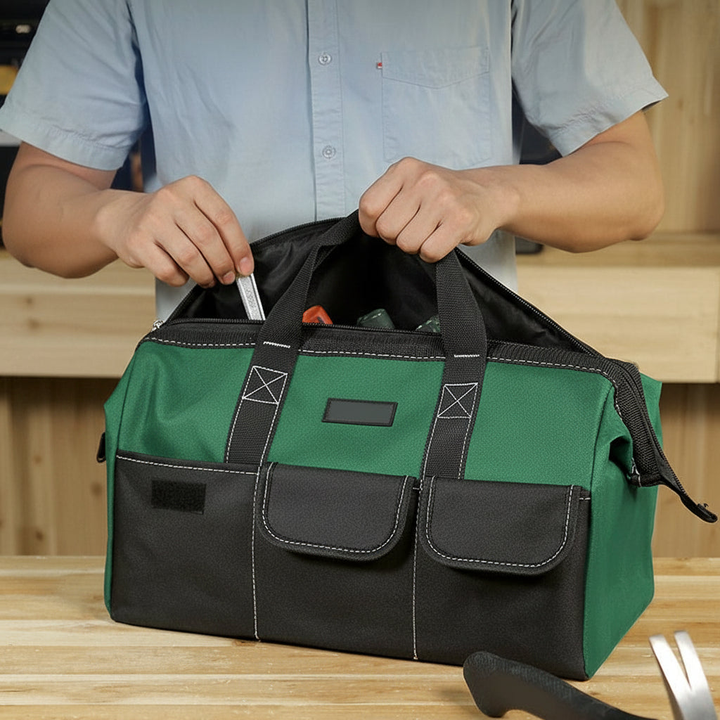 Heavy Duty Tool Bag-Large Capacity Wear Resistant Organizer for Portable Storage and Easy Tool Management