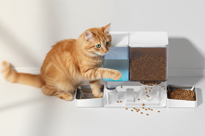 Smart Automatic Pet Feeder Set – 8.5L WiFi APP Food Dispenser with 5L Feeding Storage and 3.5L Gravity Water Drinker