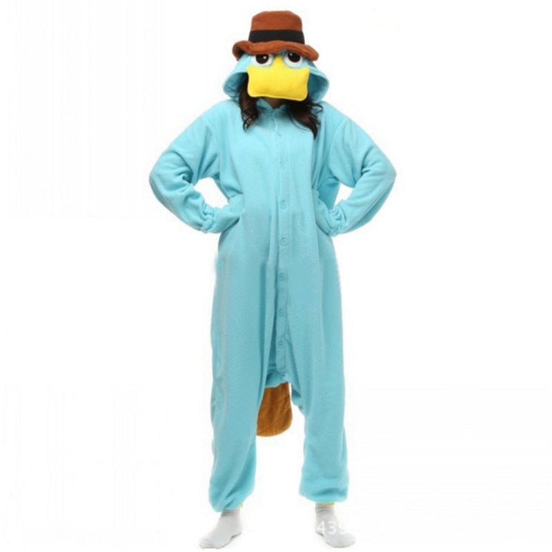 Animal Kigurumi Duck Onesie – Cute Cartoon Pajama Costume for Adults and Kids, Cozy Halloween Cosplay, Parties, Sleepovers and Fun Homewear