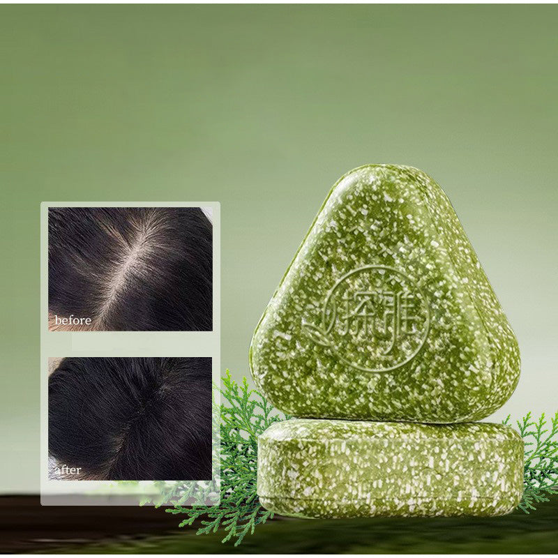 Platycladus Herbal Shampoo Soap – Natural Scalp Cleansing Bar for Oil Control, Stronger-Looking Roots and Healthy Everyday Hair Care