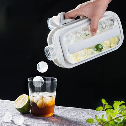 Portable Ice Puck Maker - Large Round Ice Mold for Whiskey, Coffee, Juice and Refreshing Summer Drinks