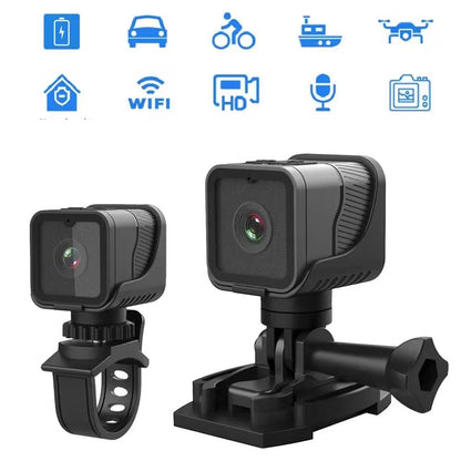 Waterproof Mini Sports Camera – 1080P Portable WiFi Hotspot Recorder for Motorcycles, Bicycles, Outdoor Adventures & Daily Travel