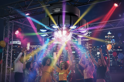 RGBW Moving Head Stage Light – 150W 8-Armed Magic Ball DJ Lighting with DMX512 Control for Weddings, Parties, KTV and Home Theater