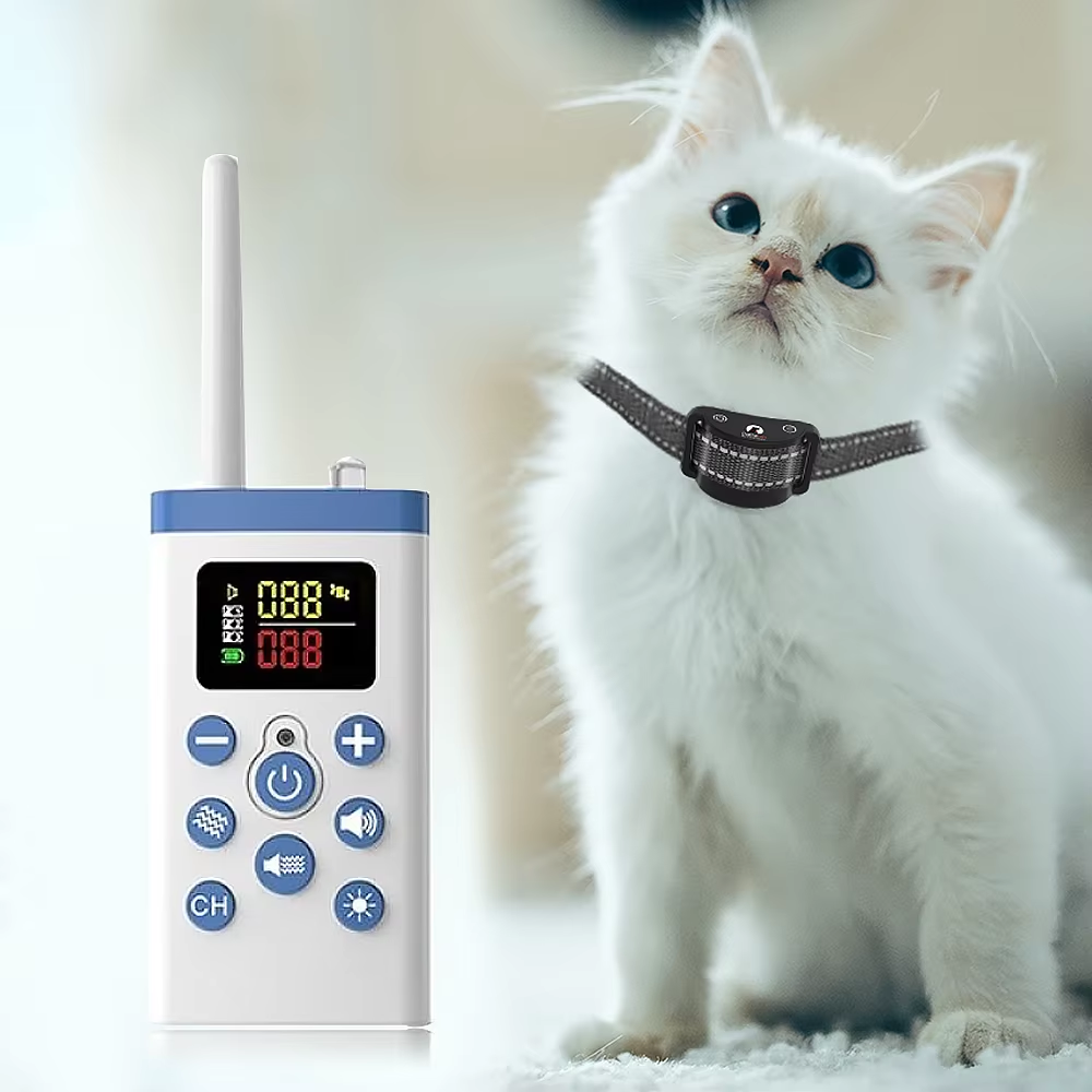 No-Shock Cat Training Collar – Remote-Controlled Anti-Meowing Collar for Gentle Behavior Guidance and Convenient Indoor Pet Training