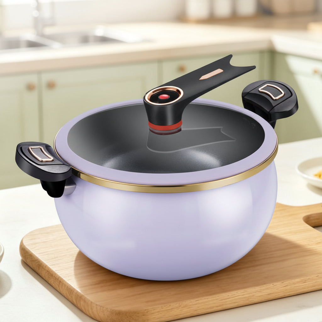 Micro Pressure Cooker – 7L Large 26CM Nonstick Pot for Stews, Soups and Family Meals on Induction or Gas Stoves