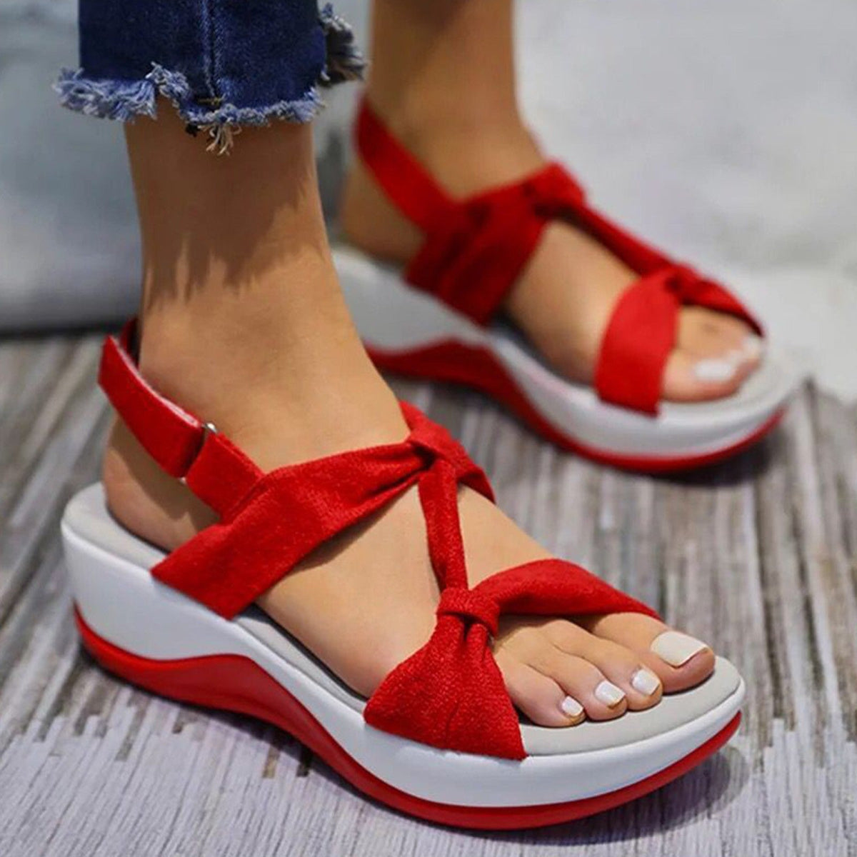 Women’s Wedge Summer Sandals – Elegant Low Heel Open Toe Dress Sandals for Women, Comfortable Lightweight European Style Casual Fashion Footwear
