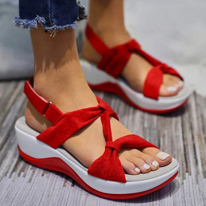 Women’s Wedge Summer Sandals – Elegant Low Heel Open Toe Dress Sandals for Women, Comfortable Lightweight European Style Casual Fashion Footwear