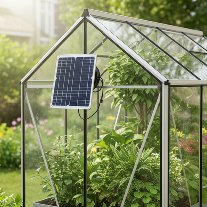 Solar Exhaust Fan Kit – 6-Inch Weatherproof Energy-Saving Ventilation for Greenhouses, RVs, Chicken Coops, Sheds and Dog Houses