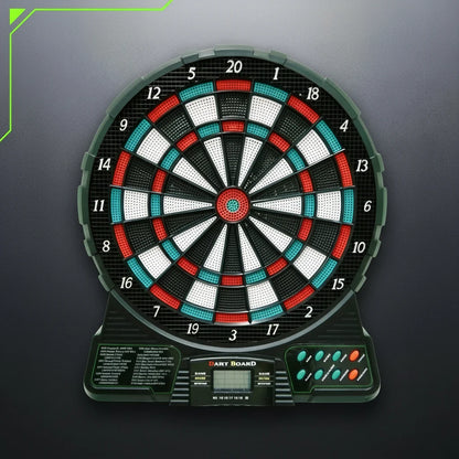 Electronic Dart Board Set – 18 Games, 159 Options, 1-8 Player Automatic Scoring with LED Display and 6 Plastic Darts